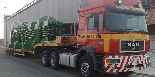 Transportes especiales Gruas Gandia